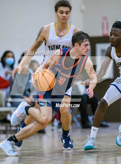 Thumbnail 3 in Freedom Christian Academy vs. Wayne Preparatory Academy (Ike Levy Veterans Basketball Tournament) photogallery.