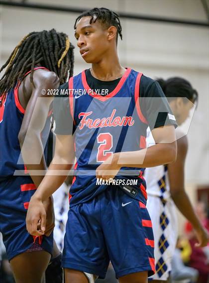 Thumbnail 1 in Freedom Christian Academy vs. Wayne Preparatory Academy (Ike Levy Veterans Basketball Tournament) photogallery.