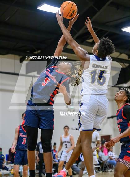 Thumbnail 1 in Freedom Christian Academy vs. Wayne Preparatory Academy (Ike Levy Veterans Basketball Tournament) photogallery.
