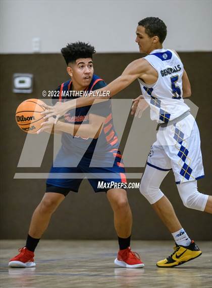 Thumbnail 1 in Freedom Christian Academy vs. Wayne Preparatory Academy (Ike Levy Veterans Basketball Tournament) photogallery.