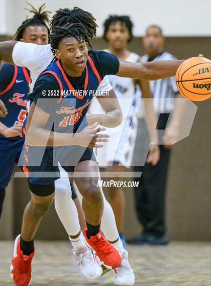 Thumbnail 2 in Freedom Christian Academy vs. Wayne Preparatory Academy (Ike Levy Veterans Basketball Tournament) photogallery.