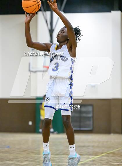 Thumbnail 3 in Freedom Christian Academy vs. Wayne Preparatory Academy (Ike Levy Veterans Basketball Tournament) photogallery.