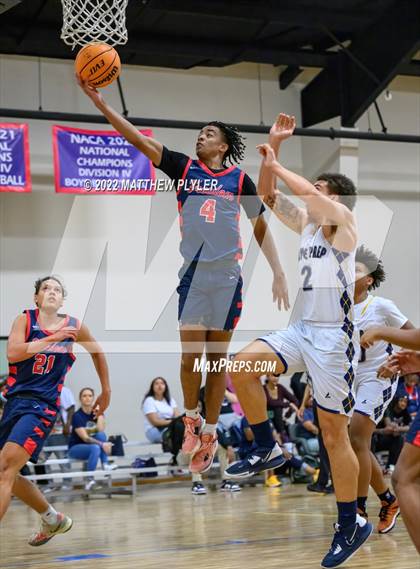 Thumbnail 3 in Freedom Christian Academy vs. Wayne Preparatory Academy (Ike Levy Veterans Basketball Tournament) photogallery.