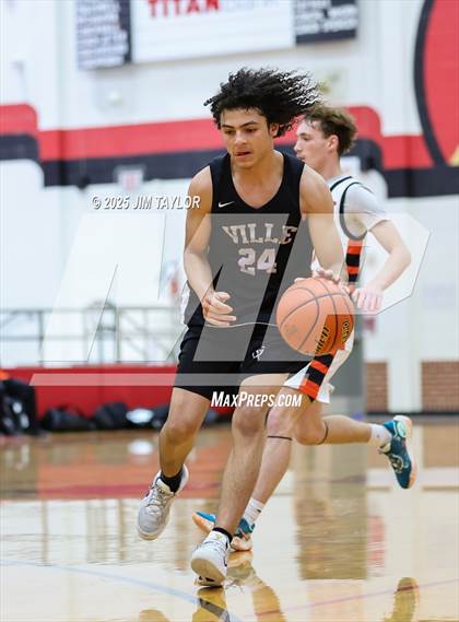 Thumbnail 2 in JV: Village Tech vs Burkburnett (Mineral Wells JV Tournament) photogallery.