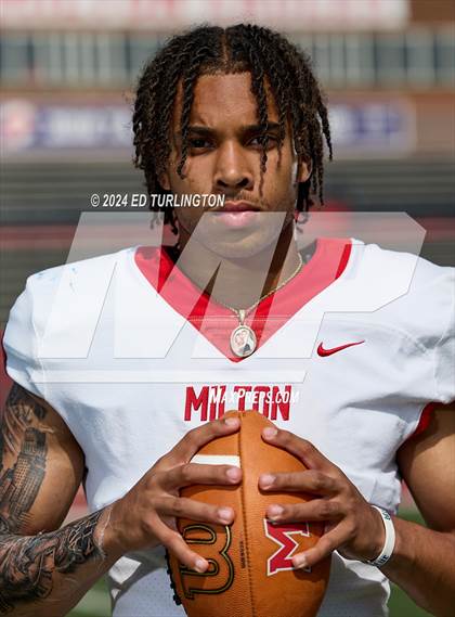Thumbnail 3 in Milton Football (Preseason Top 25 Photo Shoot) photogallery.