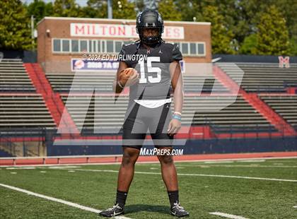 Thumbnail 1 in Milton Football (Preseason Top 25 Photo Shoot) photogallery.