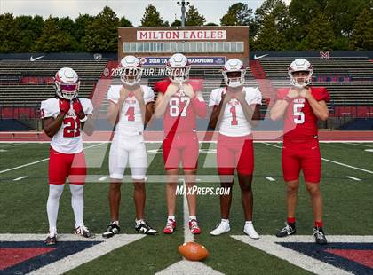 Thumbnail 1 in Milton Football (Preseason Top 25 Photo Shoot) photogallery.