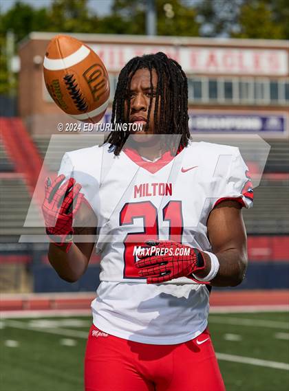 Thumbnail 3 in Milton Football (Preseason Top 25 Photo Shoot) photogallery.