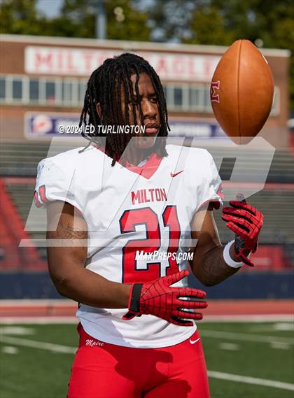 Thumbnail 1 in Milton Football (Preseason Top 25 Photo Shoot) photogallery.