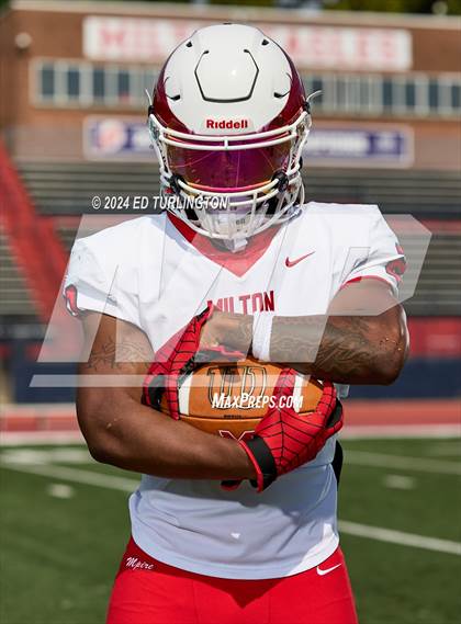 Thumbnail 1 in Milton Football (Preseason Top 25 Photo Shoot) photogallery.