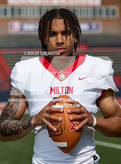 Thumbnail 2 in Milton Football (Preseason Top 25 Photo Shoot) photogallery.