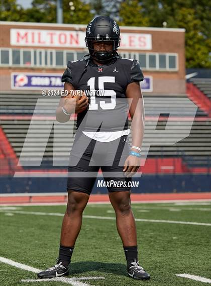 Thumbnail 2 in Milton Football (Preseason Top 25 Photo Shoot) photogallery.