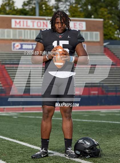 Thumbnail 2 in Milton Football (Preseason Top 25 Photo Shoot) photogallery.