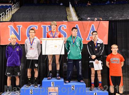Thumbnail 2 in NCHSAA 4A Wrestling Championships photogallery.