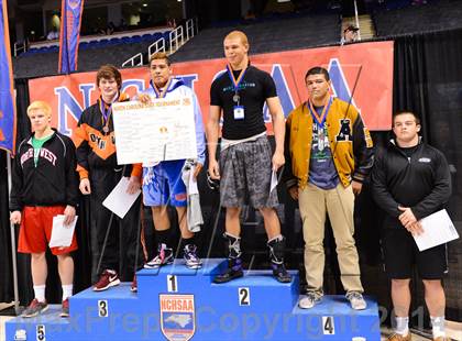 Thumbnail 1 in NCHSAA 4A Wrestling Championships photogallery.