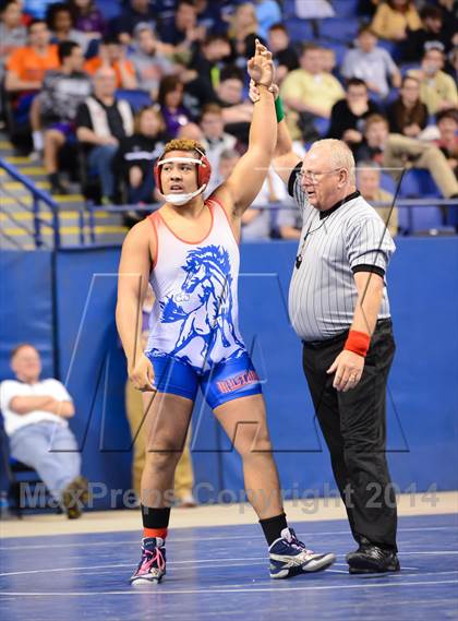 Thumbnail 1 in NCHSAA 4A Wrestling Championships photogallery.