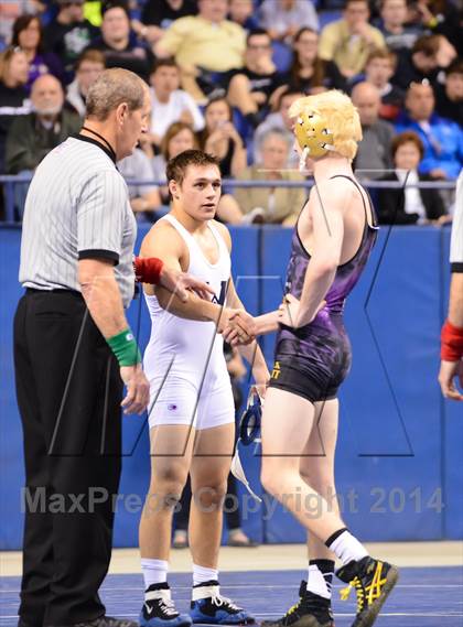 Thumbnail 1 in NCHSAA 4A Wrestling Championships photogallery.