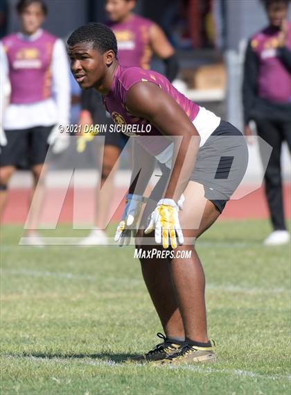 Thumbnail 1 in Thunderbird vs Mountain Pointe (Cactus Duel Out West 7-on-7 Tournament) photogallery.