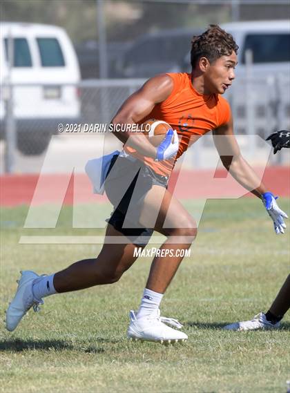 Thumbnail 1 in Thunderbird vs Mountain Pointe (Cactus Duel Out West 7-on-7 Tournament) photogallery.