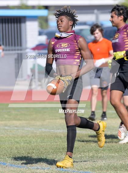 Thumbnail 1 in Thunderbird vs Mountain Pointe (Cactus Duel Out West 7-on-7 Tournament) photogallery.