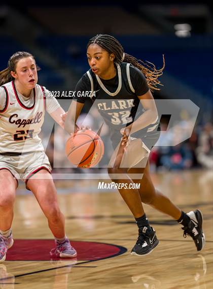 Thumbnail 1 in Clark vs Coppell (UIL 6A Basketball State Semifinal) photogallery.