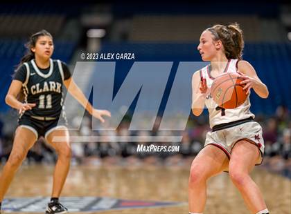 Thumbnail 2 in Clark vs Coppell (UIL 6A Basketball State Semifinal) photogallery.