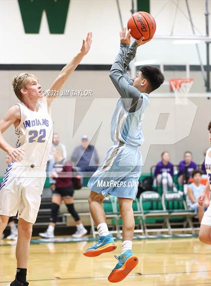Thumbnail 3 in Huckabay vs New Way Christian Academy (Santo Tournament) photogallery.