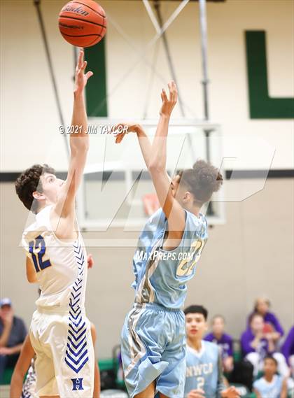 Thumbnail 2 in Huckabay vs New Way Christian Academy (Santo Tournament) photogallery.