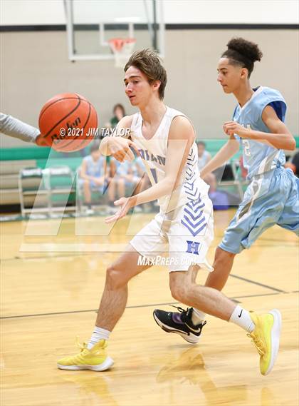 Thumbnail 1 in Huckabay vs New Way Christian Academy (Santo Tournament) photogallery.