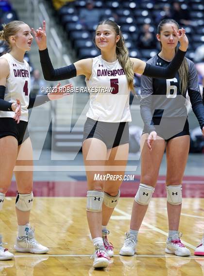 Thumbnail 3 in Davenport vs. Randall (UIL 4A Volleyball Final) photogallery.