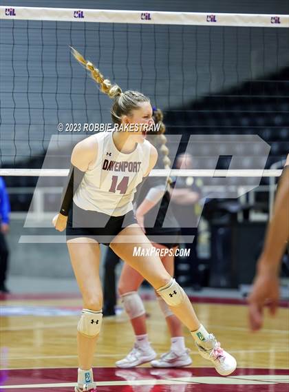 Thumbnail 3 in Davenport vs. Randall (UIL 4A Volleyball Final) photogallery.