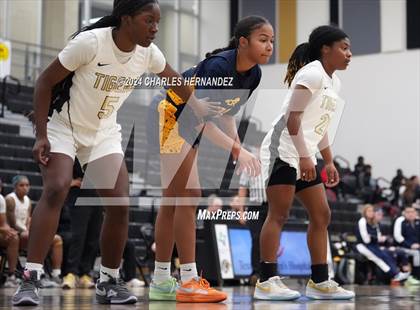 Thumbnail 2 in Cypress Ranch vs Conroe (Lady Tiger Booster Hoops Round Robin) photogallery.