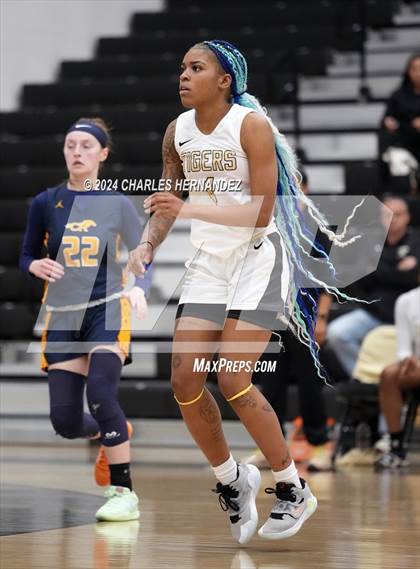 Thumbnail 3 in Cypress Ranch vs Conroe (Lady Tiger Booster Hoops Round Robin) photogallery.