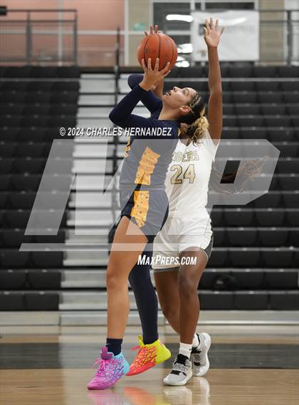 Thumbnail 3 in Cypress Ranch vs Conroe (Lady Tiger Booster Hoops Round Robin) photogallery.