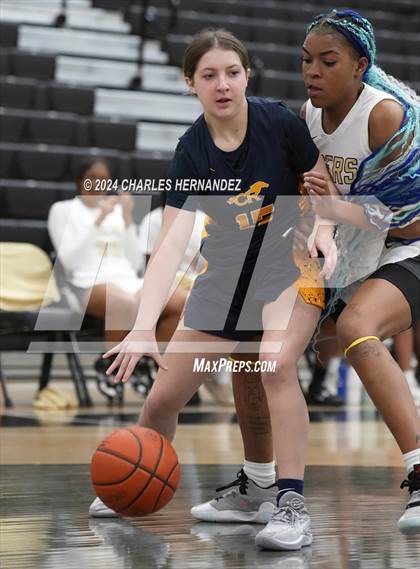 Thumbnail 3 in Cypress Ranch vs Conroe (Lady Tiger Booster Hoops Round Robin) photogallery.