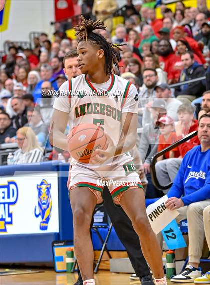 Thumbnail 2 in Greenfield-Central vs. Anderson (IHSAA 4A Sectional 9 Round 1) photogallery.