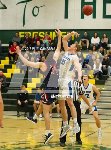 Thumbnail 2 in New Trier vs Scottsdale Christian Academy (Horizon Holiday Hoops Tournament) photogallery.