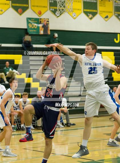 Thumbnail 1 in New Trier vs Scottsdale Christian Academy (Horizon Holiday Hoops Tournament) photogallery.