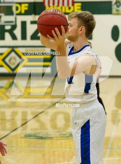 Thumbnail 1 in New Trier vs Scottsdale Christian Academy (Horizon Holiday Hoops Tournament) photogallery.