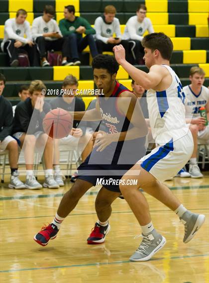 Thumbnail 3 in New Trier vs Scottsdale Christian Academy (Horizon Holiday Hoops Tournament) photogallery.
