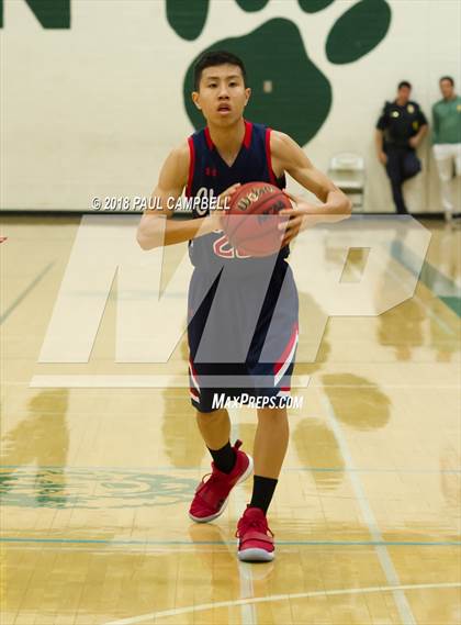 Thumbnail 3 in New Trier vs Scottsdale Christian Academy (Horizon Holiday Hoops Tournament) photogallery.