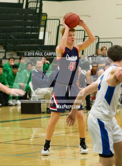 Thumbnail 3 in New Trier vs Scottsdale Christian Academy (Horizon Holiday Hoops Tournament) photogallery.