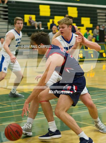 Thumbnail 3 in New Trier vs Scottsdale Christian Academy (Horizon Holiday Hoops Tournament) photogallery.