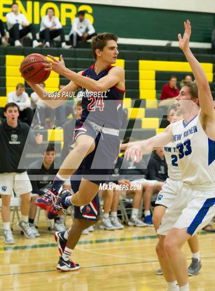 Thumbnail 2 in New Trier vs Scottsdale Christian Academy (Horizon Holiday Hoops Tournament) photogallery.