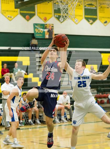 Thumbnail 2 in New Trier vs Scottsdale Christian Academy (Horizon Holiday Hoops Tournament) photogallery.
