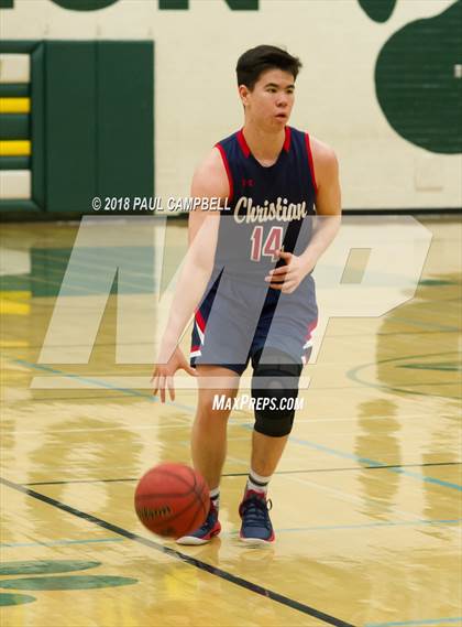 Thumbnail 1 in New Trier vs Scottsdale Christian Academy (Horizon Holiday Hoops Tournament) photogallery.