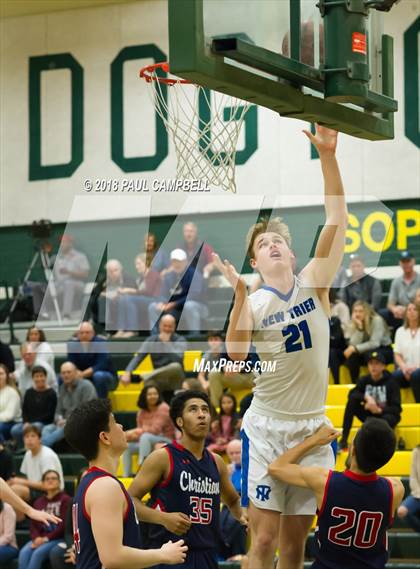 Thumbnail 2 in New Trier vs Scottsdale Christian Academy (Horizon Holiday Hoops Tournament) photogallery.