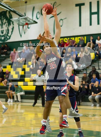 Thumbnail 2 in New Trier vs Scottsdale Christian Academy (Horizon Holiday Hoops Tournament) photogallery.