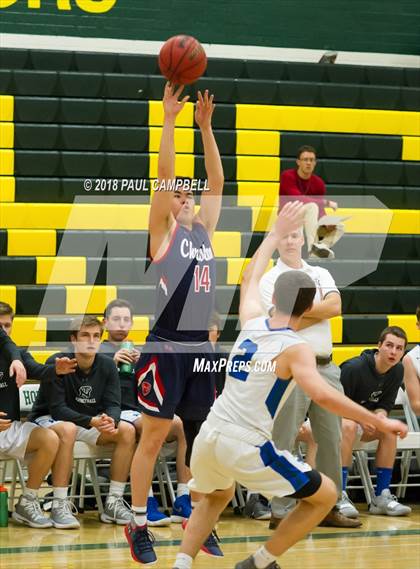 Thumbnail 1 in New Trier vs Scottsdale Christian Academy (Horizon Holiday Hoops Tournament) photogallery.