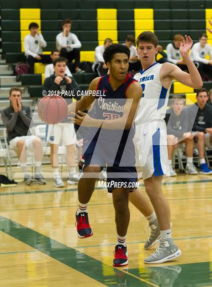 Thumbnail 2 in New Trier vs Scottsdale Christian Academy (Horizon Holiday Hoops Tournament) photogallery.